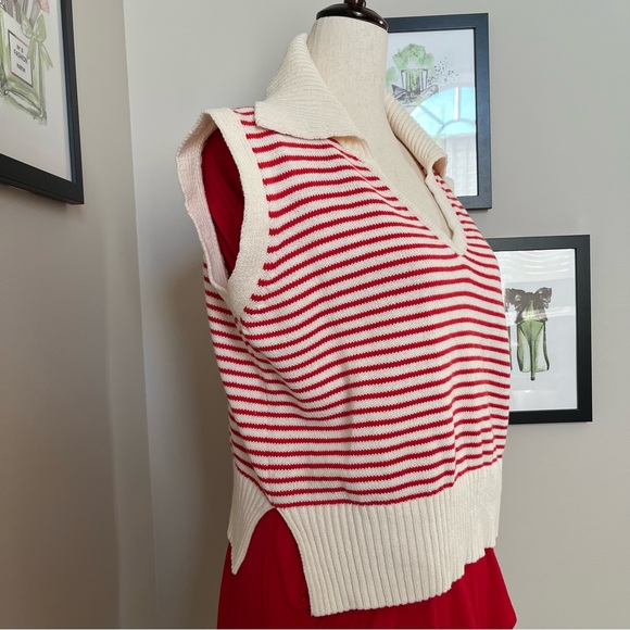 📍 NWT. Classic Collared V Neck Sweater Vest - Picture 9 of 14